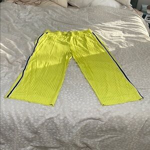 Women’s plus size Yellow Pants with Side Stripes